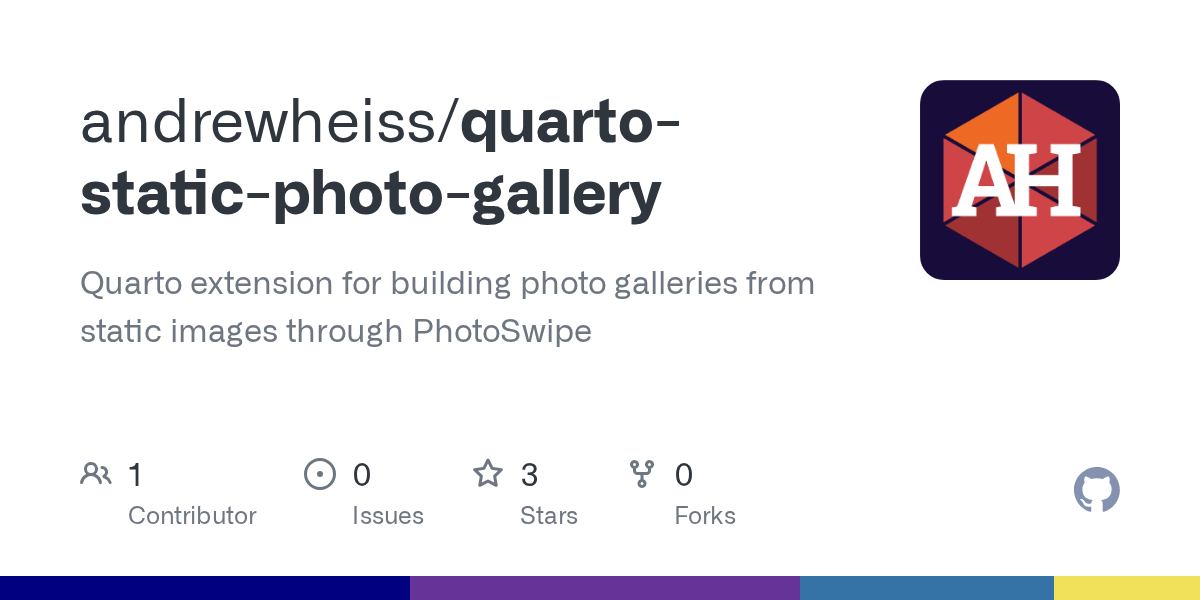 GitHub repository OpenGraph image for https://github.com/andrewheiss/quarto-static-photo-gallery