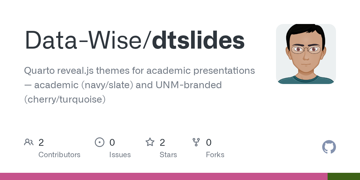 GitHub repository OpenGraph image for https://github.com/Data-Wise/dtslides
