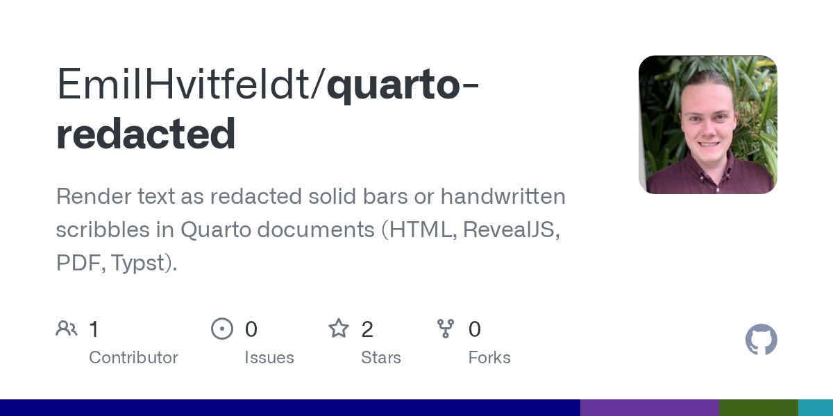 GitHub repository OpenGraph image for https://github.com/EmilHvitfeldt/quarto-redacted