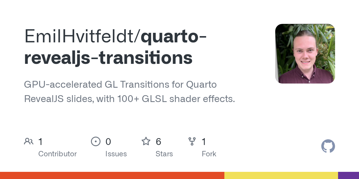 GitHub repository OpenGraph image for https://github.com/EmilHvitfeldt/quarto-revealjs-transitions