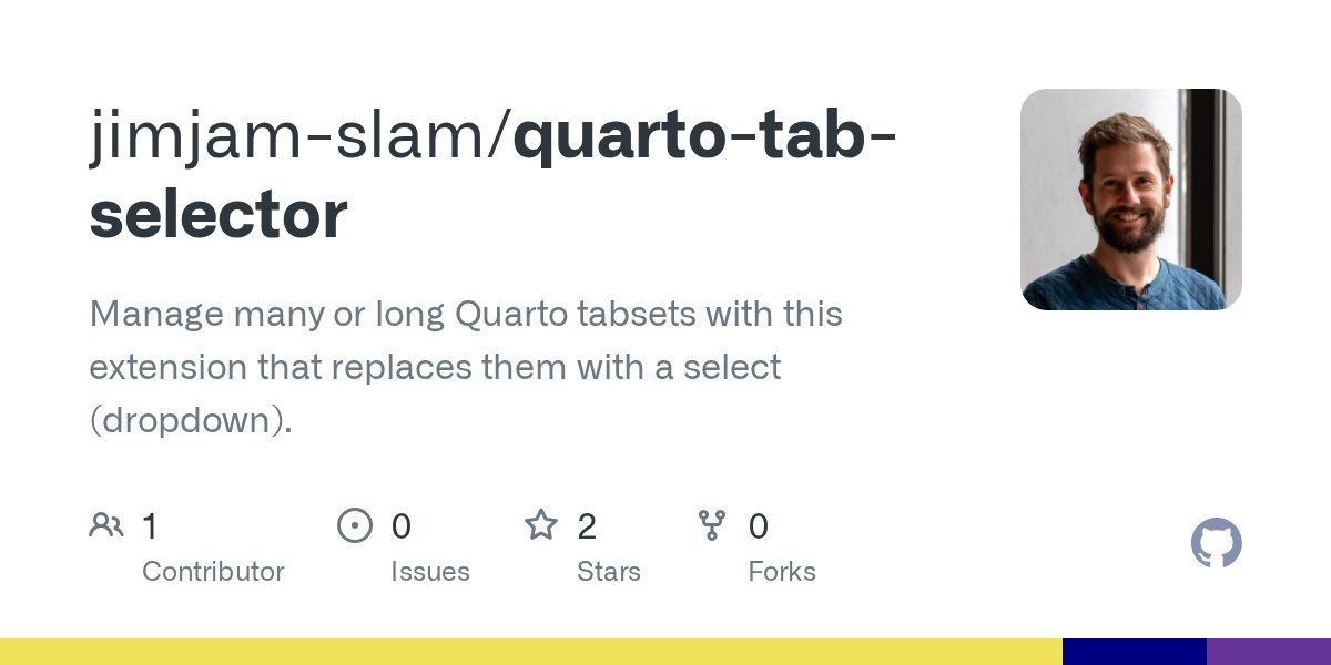 GitHub repository OpenGraph image for https://github.com/jimjam-slam/quarto-tab-selector