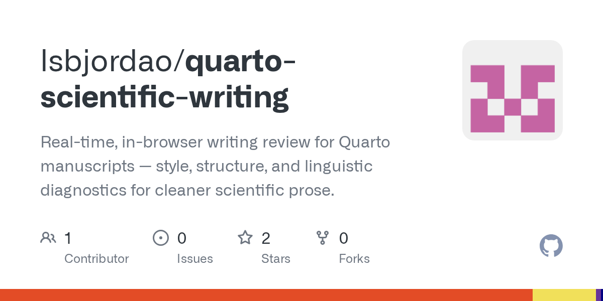 GitHub repository OpenGraph image for https://github.com/lsbjordao/quarto-scientific-writing