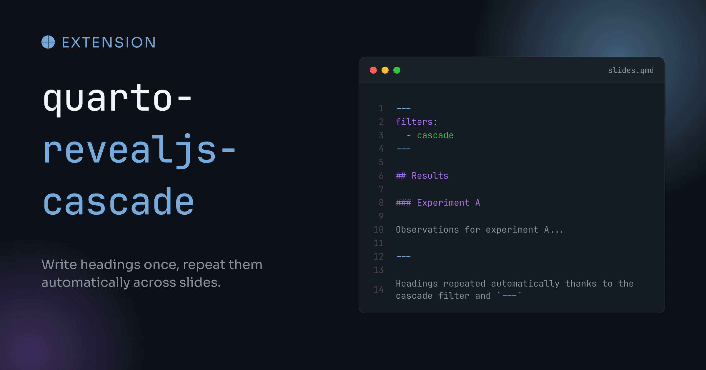 GitHub repository OpenGraph image for https://github.com/mcanouil/quarto-revealjs-cascade