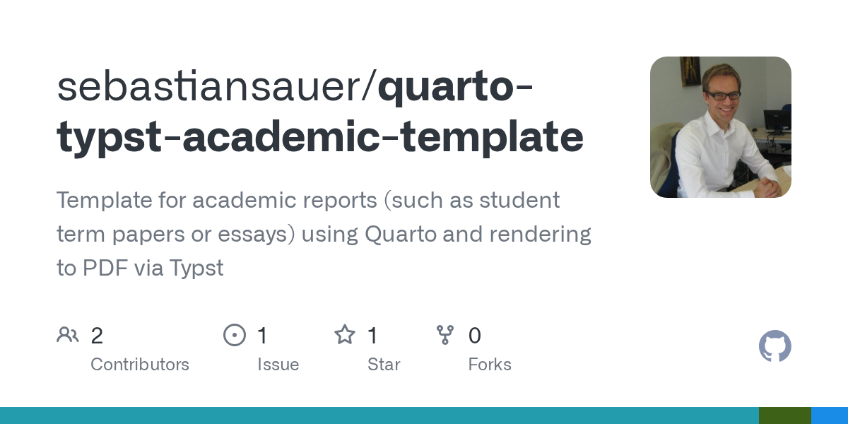 GitHub repository OpenGraph image for https://github.com/sebastiansauer/quarto-typst-academic-template